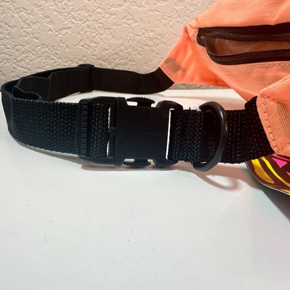 NWT VTG Pro Spirit 90s Fanny Pack Neon Orange Double Pocket Belt Bag Hip Pack - Picture 11 of 14